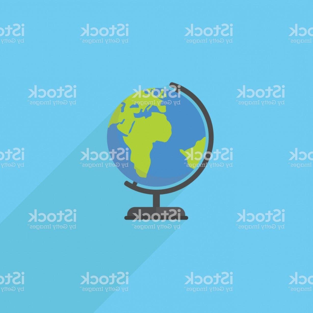 Flat World Globe Logo - Flat World Globe With Long Shadow Education Concept Gm | GeekChicPro