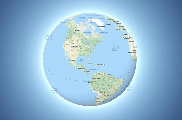 Flat World Globe Logo - Google Maps kills its flat Earth