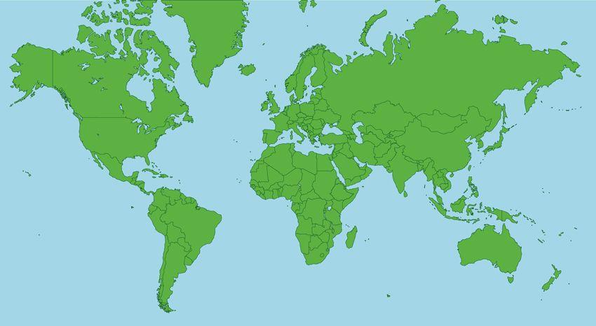 Flat World Globe Logo - Globe Map Vector Art & Graphics