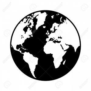 Flat World Globe Logo - Photostock Vector World Globe Map Flat Icon For Apps And Websites ...