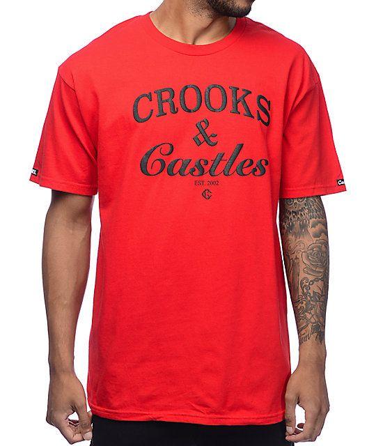 Crooks and Castles Red Logo - Crooks & Castles Timeless Red T-Shirt | Zumiez