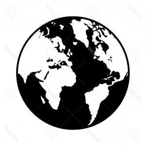 Flat World Globe Logo - Thumb Photostock Vector World Globe Map Flat Icon For Apps And