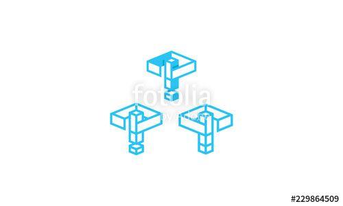 Building Technology Logo - abstract building technology logo icon vector