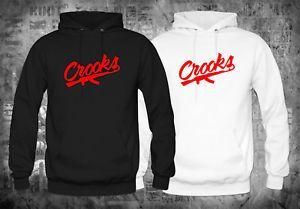 Crooks and Castles Red Logo - Crooks and Castles Band Red Logo Black White Hoodies Size XS-XL | eBay