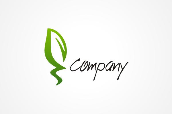 Leaves Logo - Free Logo: Leaf Squiggle Logo