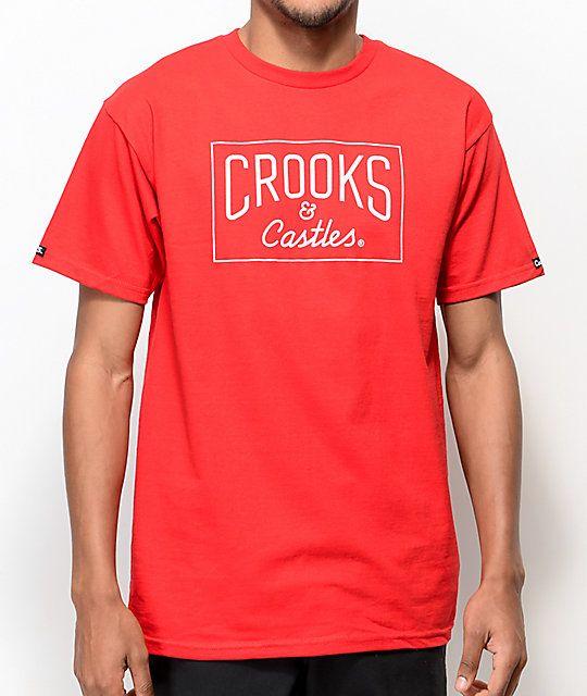 Crooks and Castles Red Logo - Crooks & Castles Core Logo Red T Shirt