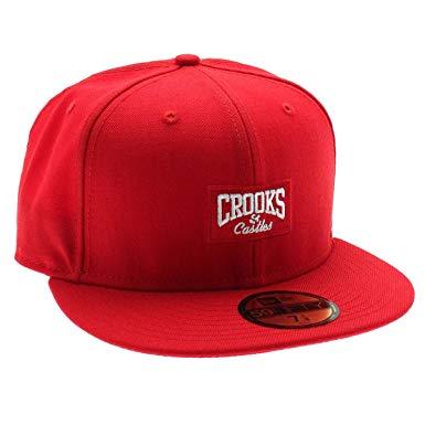 Crooks and Castles Red Logo - Crooks and Castles Core Logo Woven Fitted Cap True Red One Size