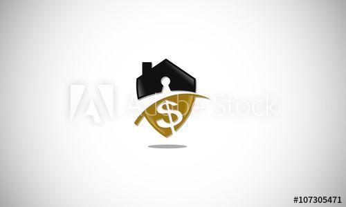 Abstract Building Logo - security money abstract building logo this stock vector