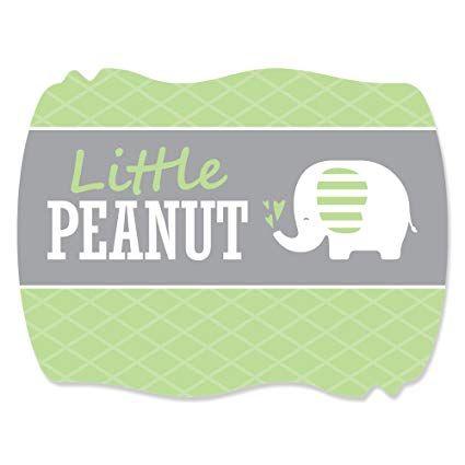 Green Squiggle Logo - Green Elephant Baby Shower or Birthday Party