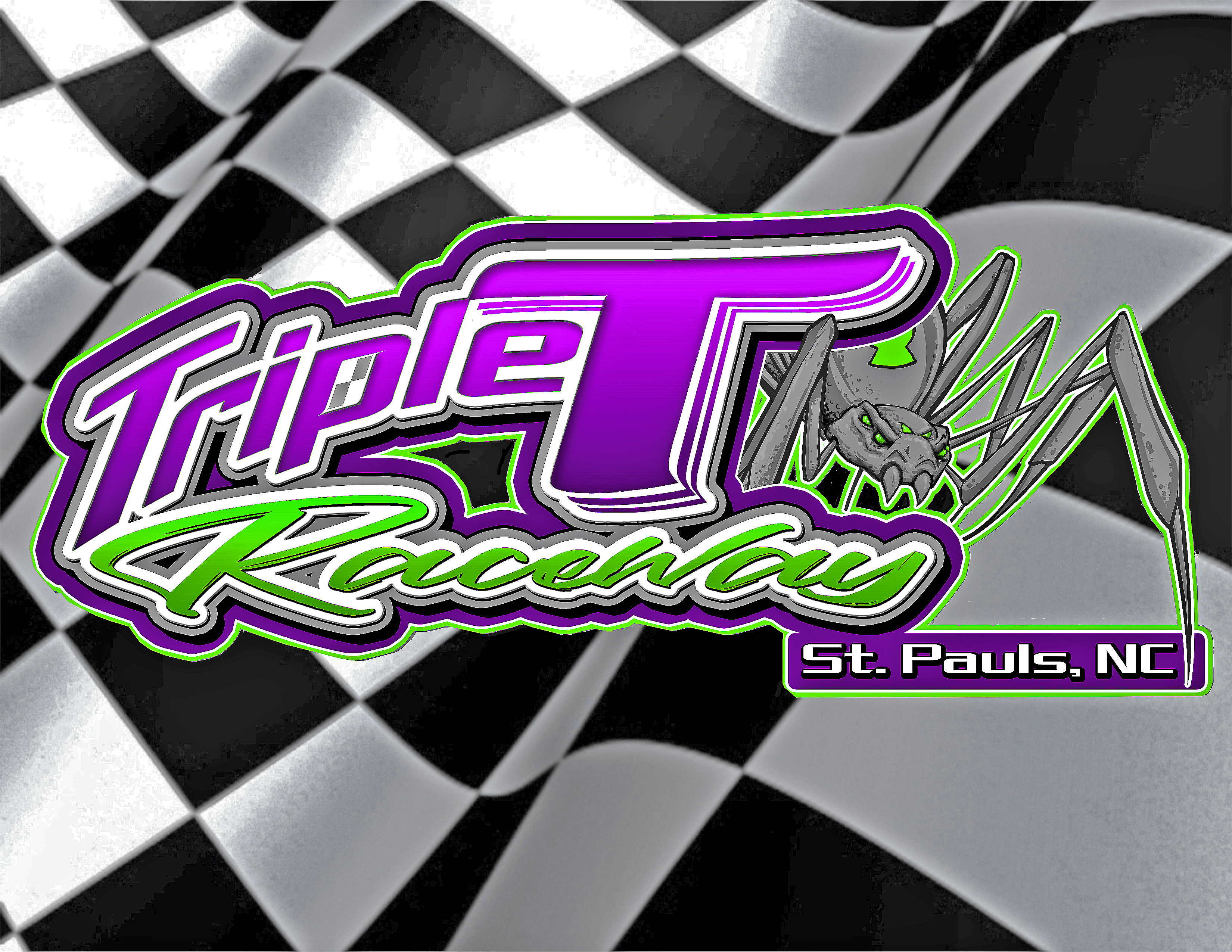 Checkered Flag Logo - Web Checkered Flag Logo – Triple T Raceway