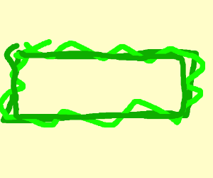 Green Squiggle Logo - Green rectangle with light green squiggle - drawing by DrWhogo