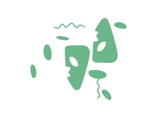 Green Squiggle Logo - Squiggle and Blotches Art Print