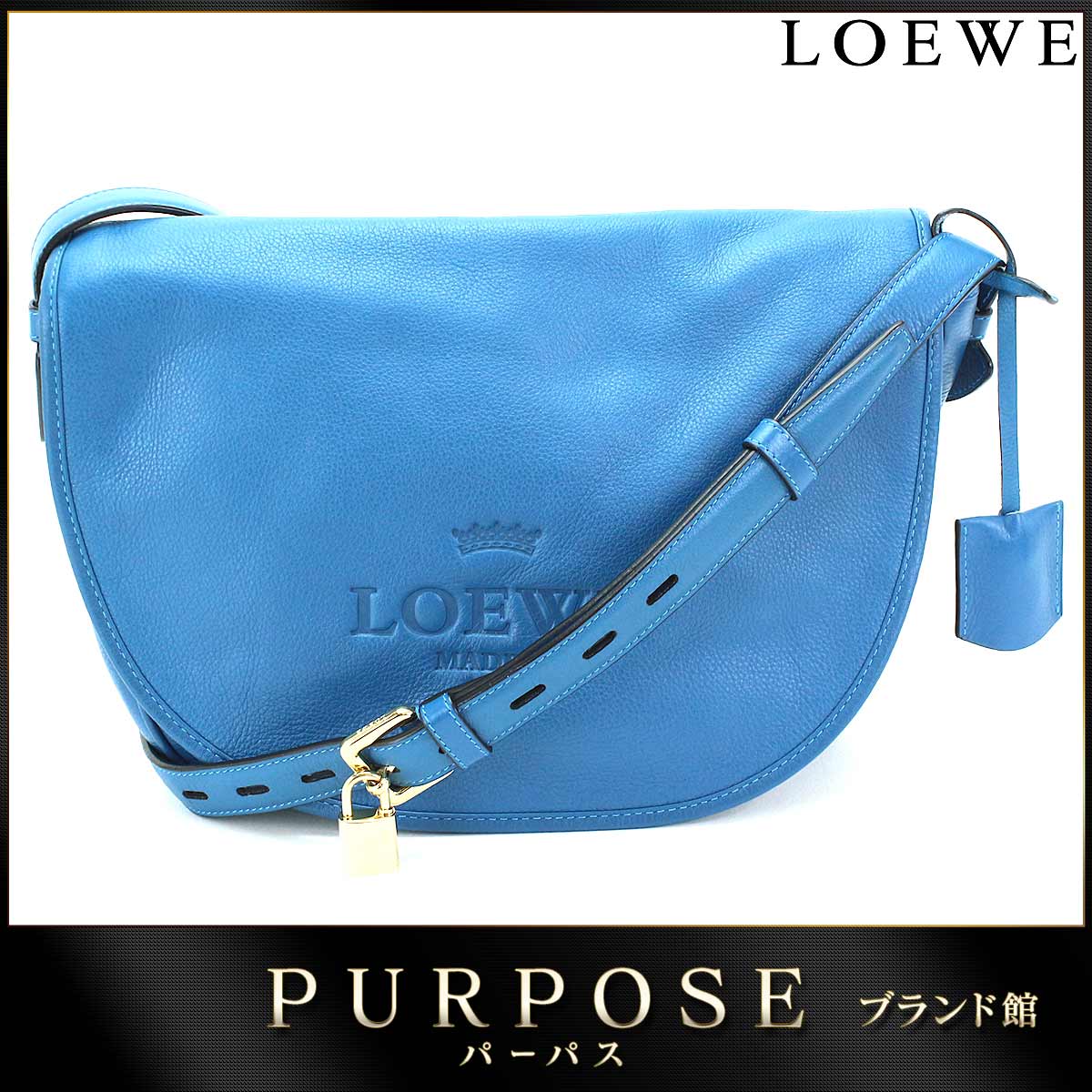 Loewe Logo - Purpose Inc: Loewe LOEWE logo shoulder bag leather blue | Rakuten ...