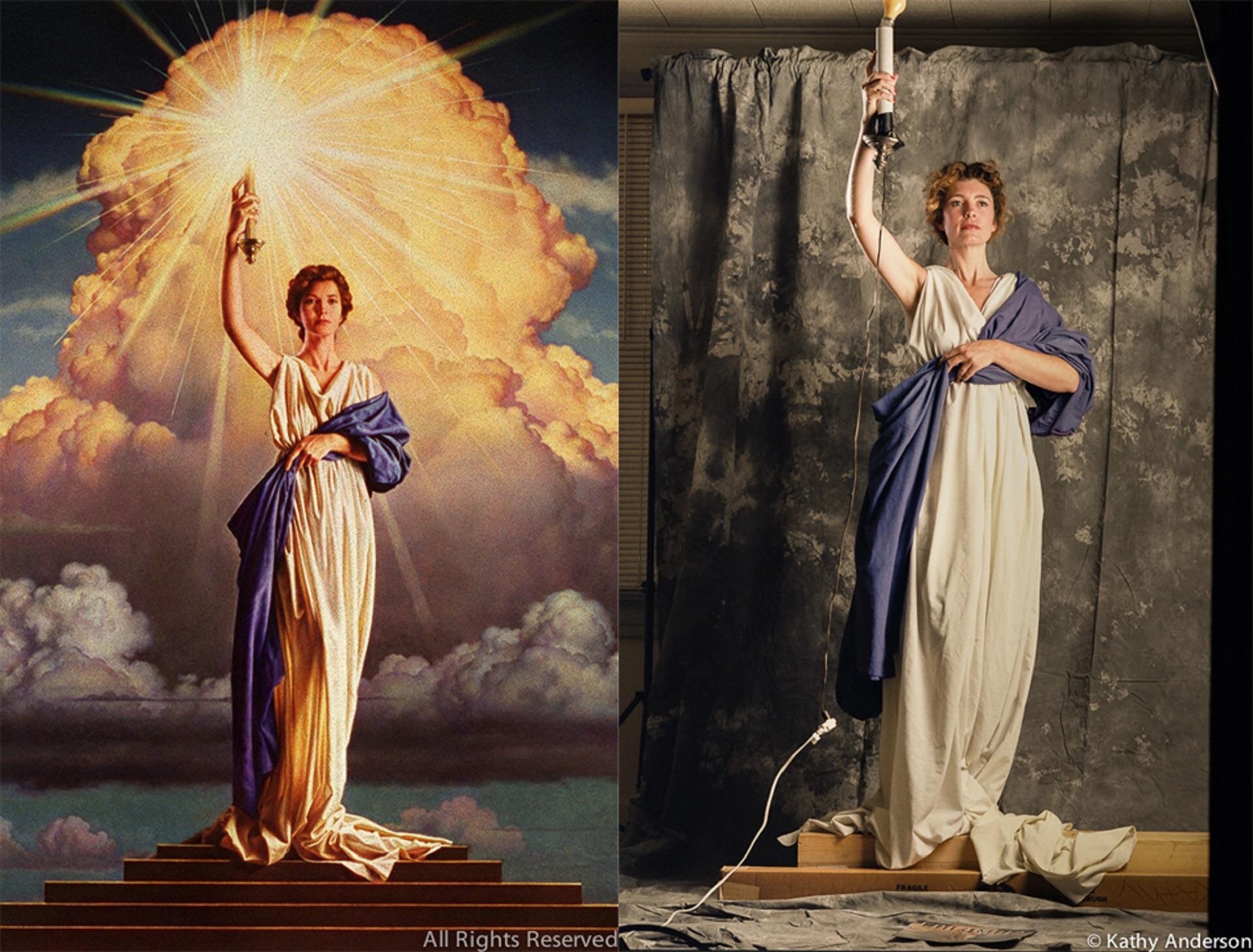 Columbia Pictures Logo - 28-year-old Jenny Joseph posing for Columbia Pictures Logo, 1992 ...