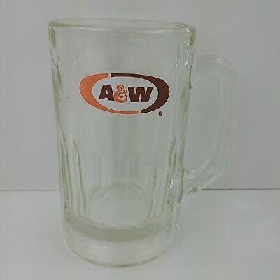 Root Beer Logo - BC COLLECTIBLE CLEAR Heavy Glass A&W Root Beer Logo Mug Medium 5.75
