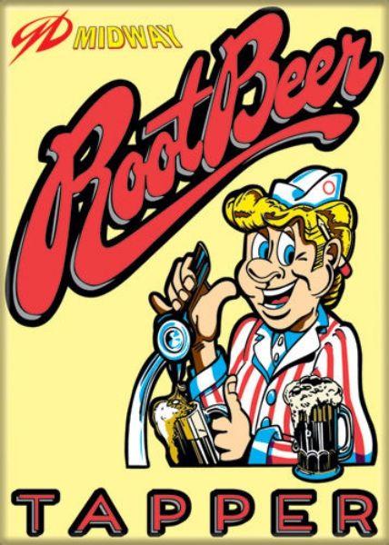 Root Beer Logo - Midway Arcade Game Root Beer Tapper Classic Name Logo Refrigerator ...