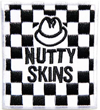 Checkered Flag Logo - NUTTY SKINS SKA Raggae Checkered Flag Logo Music Patch Sew Iron on ...