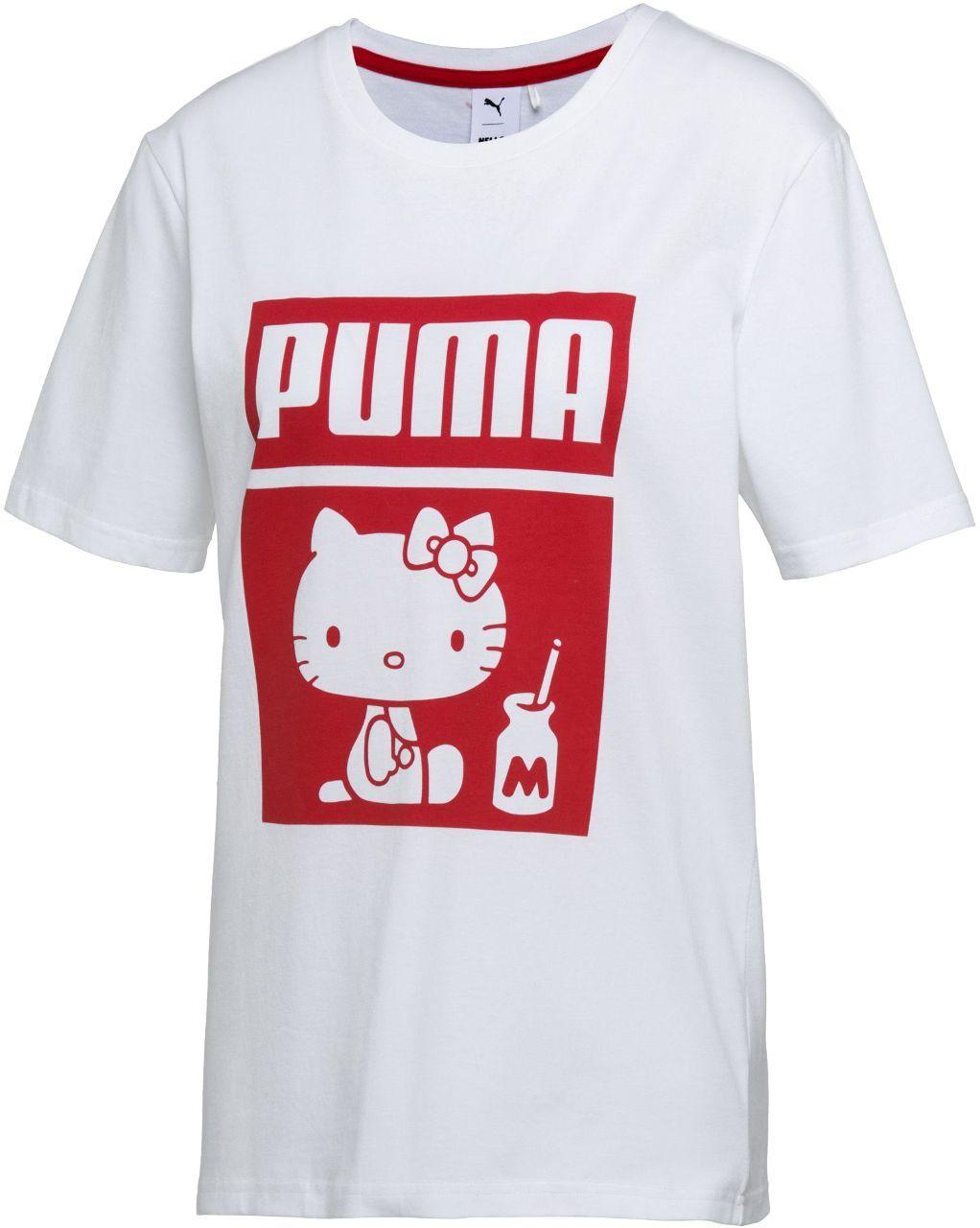 Shoe Palace Puma Logo - PUMA 576730 02 X Hello Kitty Collection Womens T Shirt White Red