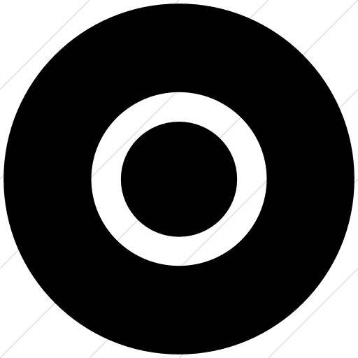 Black Circle Logo - IconsETC » Flat circle white on black social+media orkut icon