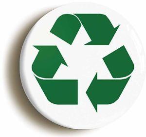 Green Button Logo - RECYCLING LOGO GREEN BADGE PIN BUTTON (1inch/25mm diametr ...