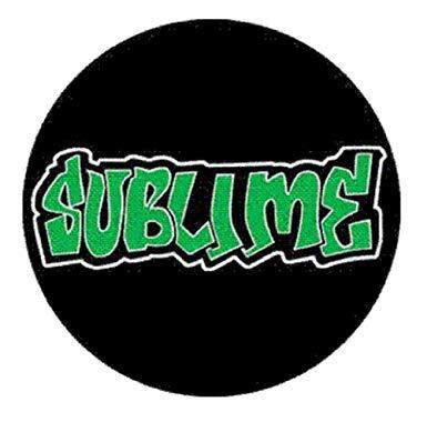 Green Button Logo - CD Sublime - Logo (Green and White on Black) - 1 1/2