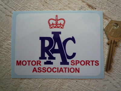 Red and White RAC Logo - RAC Motor Sports Association Sticker. 4