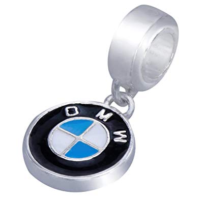 Silver European Car Logo - 925 Sterling Silver BMW Logo Car Drive Travel Dangle Charm Bead ...