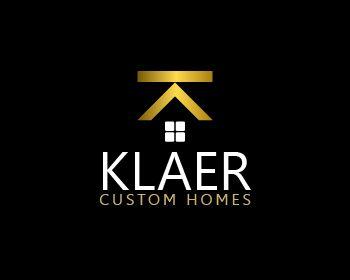 Custom Home Logo - Logo design entry number 21 by nigz65. Klaer Custom Homes logo contest