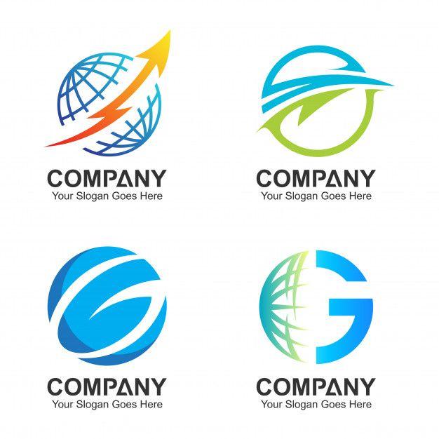 Sports Globe Logo - Globe logo template, global icons, world logo set Vector | Premium ...