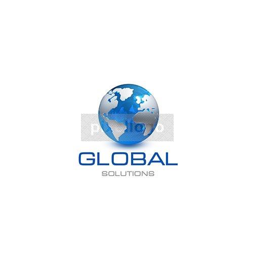 World Globe Company Logo - Minimal Globe World Atlas 3D Logo | Pixellogo