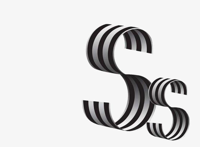 Double S Logo - Black And White Double-s, Wordart, Double S, Double PNG Image and ...