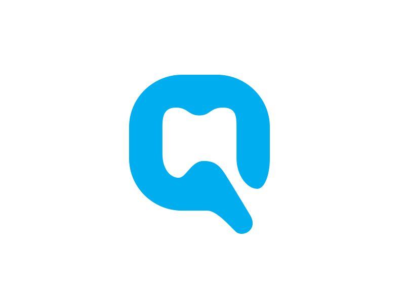 Blue Q Company Logo - Letter “Q” / Dental / Logo Design symbol by Tomasz Borowicz ...
