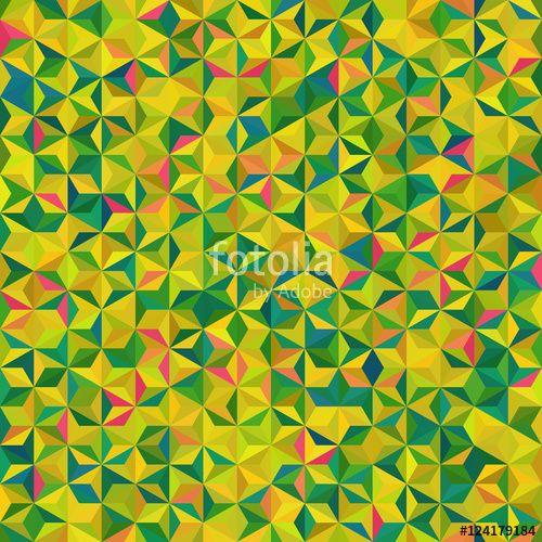 Yellow Circle Green Triangle Logo - Abstract seamless background consisting of yellow, green triangles