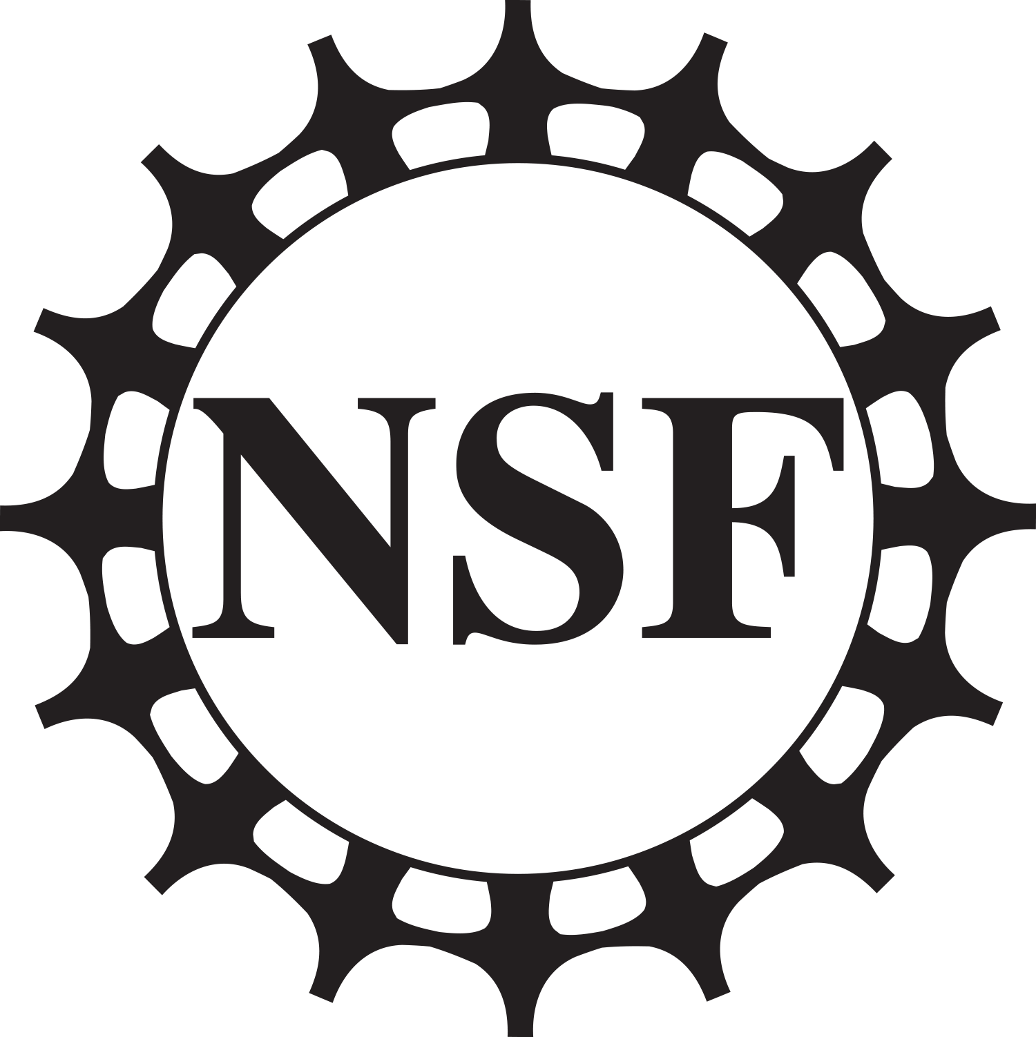 Black Circle Logo - NSF Logo. NSF Science Foundation