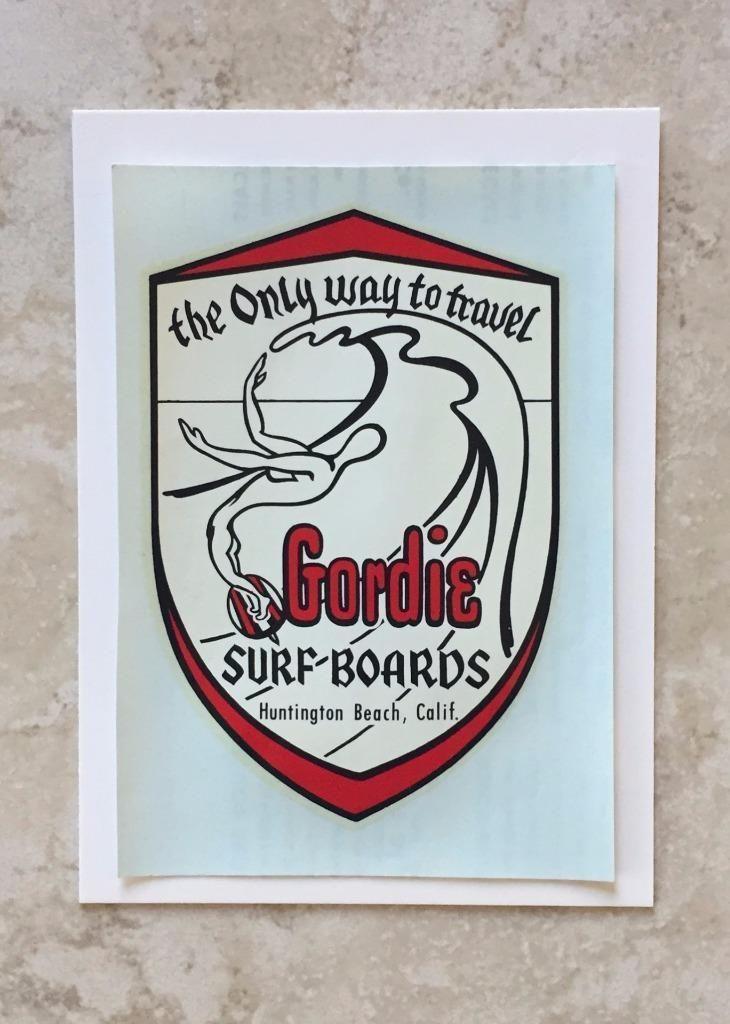 Gordie Surf Logo - Gordie Surfboards Decal Huntington Beach, CA Vintage Sticker ...