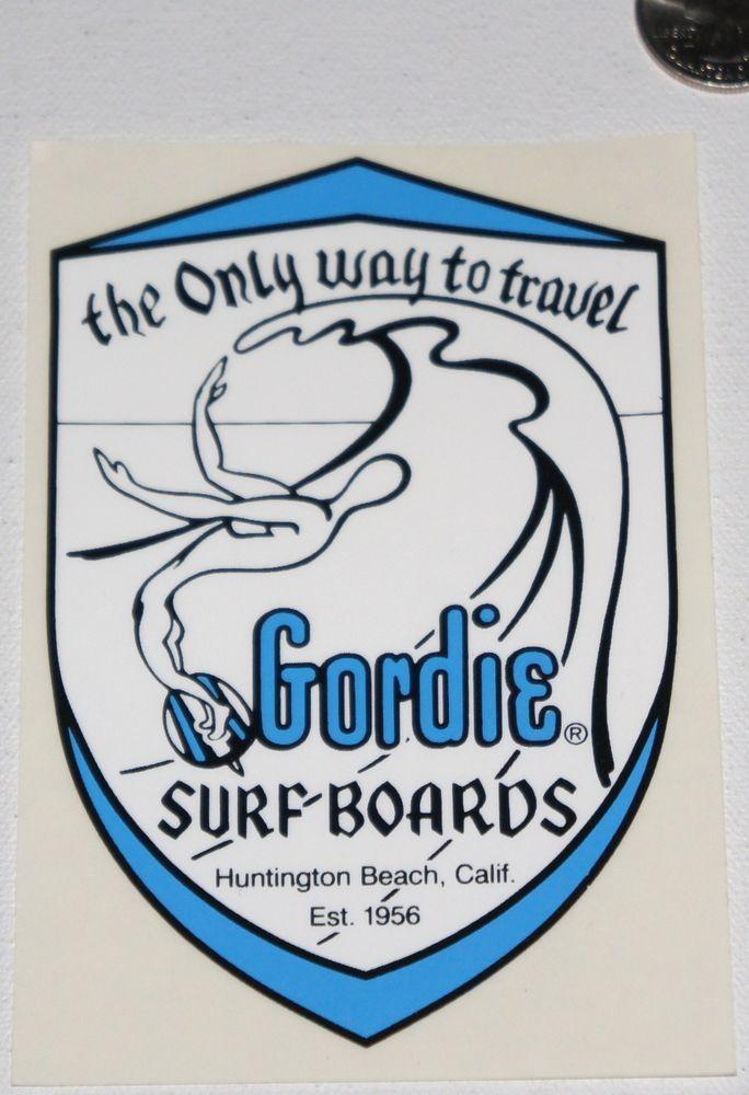 Gordie Surf Logo - vintage gordie surf sticker surfboard decal surfing huntington beach ...