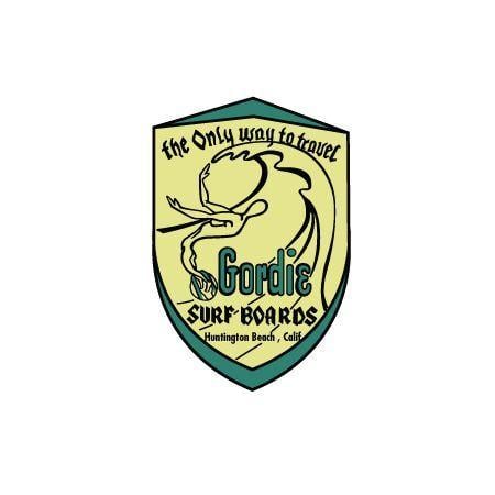 Gordie Surf Logo - Gordie Surfboards: 1956 Hunting Beach, Calif. | SURF CULTURE DECALS ...