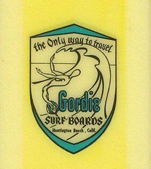 Gordie Surf Logo - USVSA - The United States Vintage Surf Auction- 1966 Gordie - Big ...