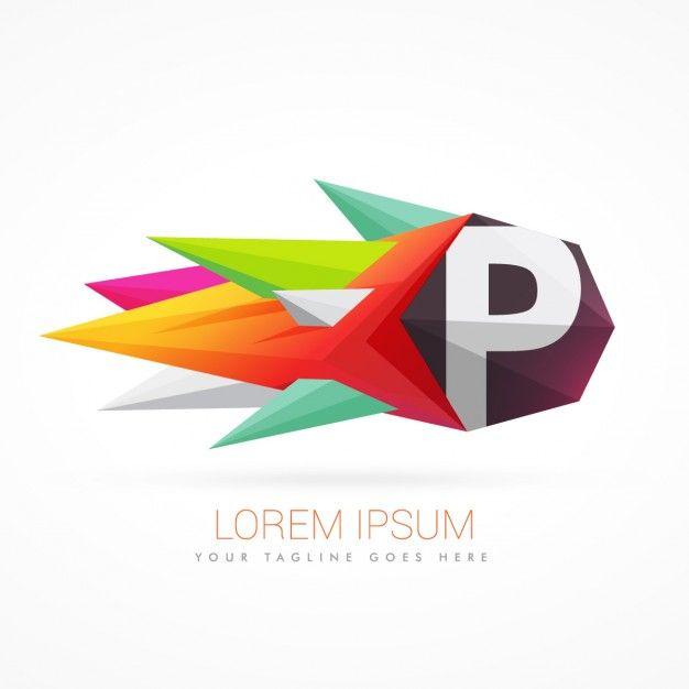 Letter P Company Logo - Colorful abstract logo with letter p Vector