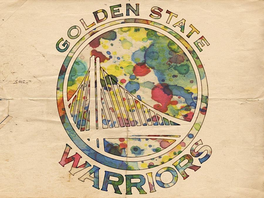 Golden Paint Logo - Golden State Warriors Logo Art Painting by Florian Rodarte