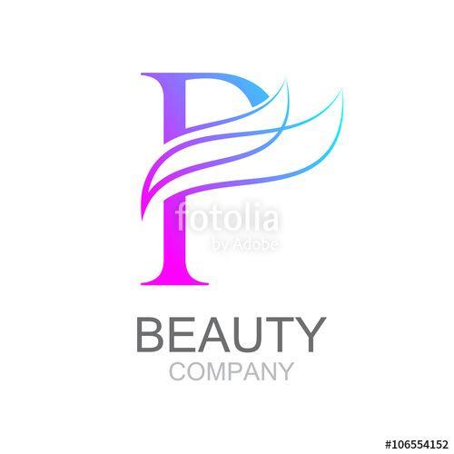 Letter P Company Logo - Abstract letter P logo design template with beauty industry and ...