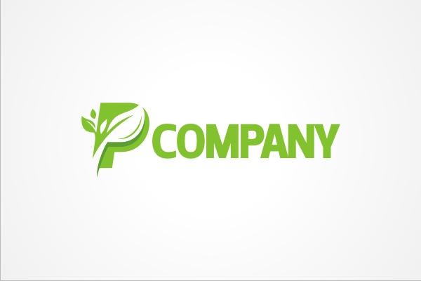 Green P Logo - Free Logo: Leafy Letter P Logo