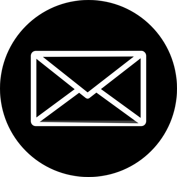 Black Circle Logo - Email Icon Black Simple transparent PNG