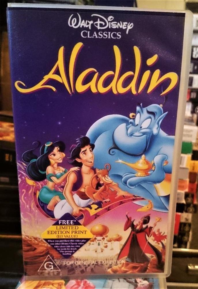 Old Walt Disney Classics Logo - RARE-WALT DISNEY-CLASSIC-ALADDIN-VHS-FACTORY SEALED-G | Aladdin ...