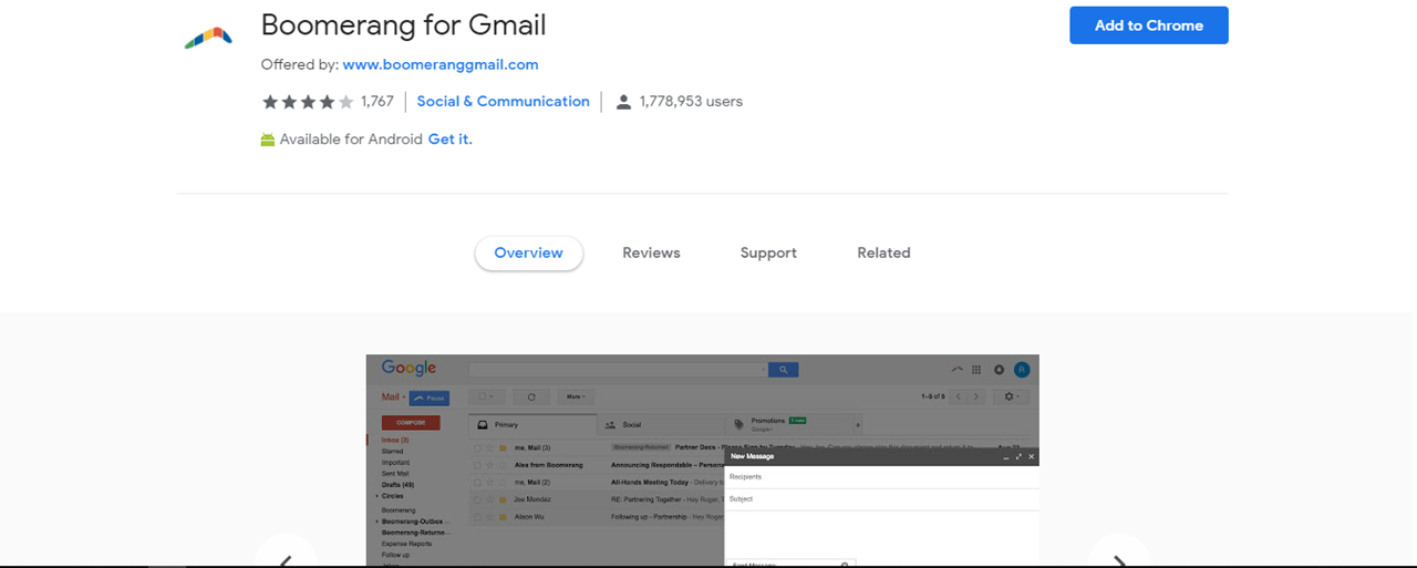 Chrome Boomerang Logo - 10 best Gmail extensions available on Chrome