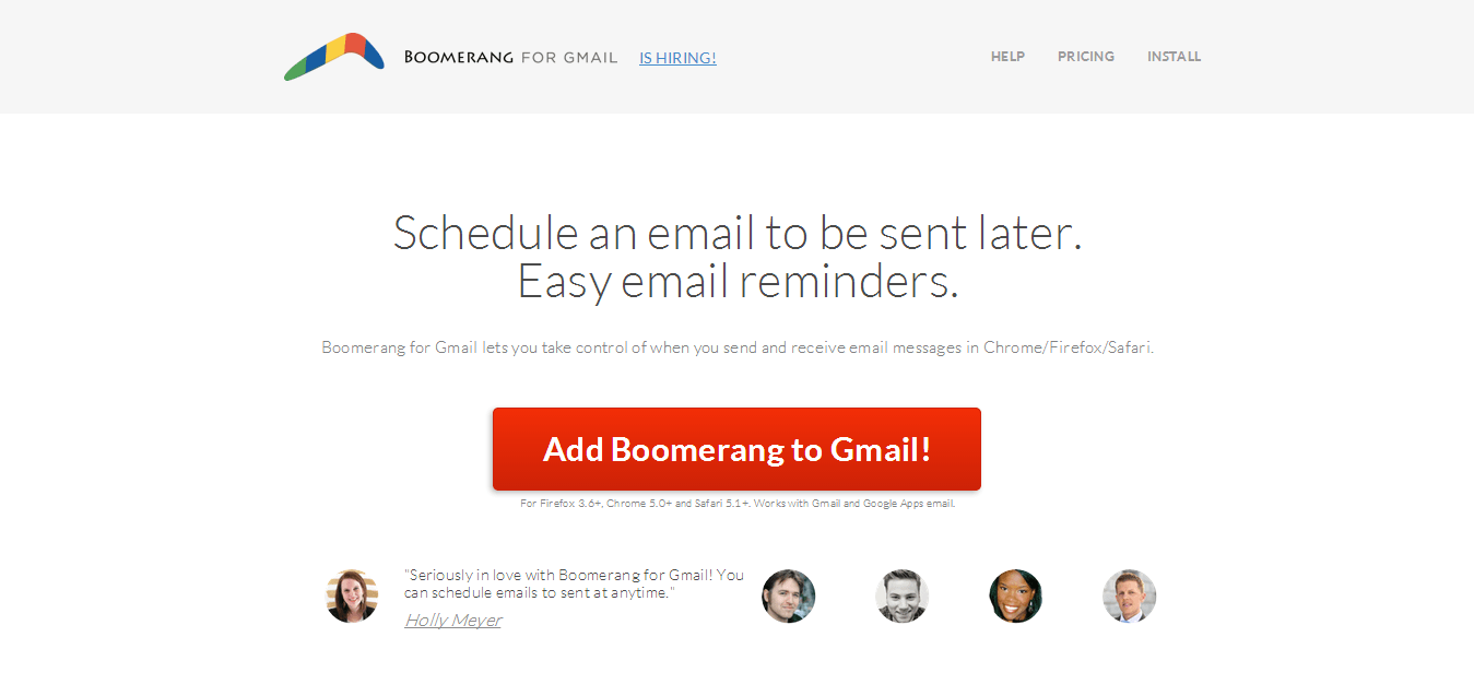 Chrome Boomerang Logo - 9 Chrome Extensions to Send eMails like a Pro
