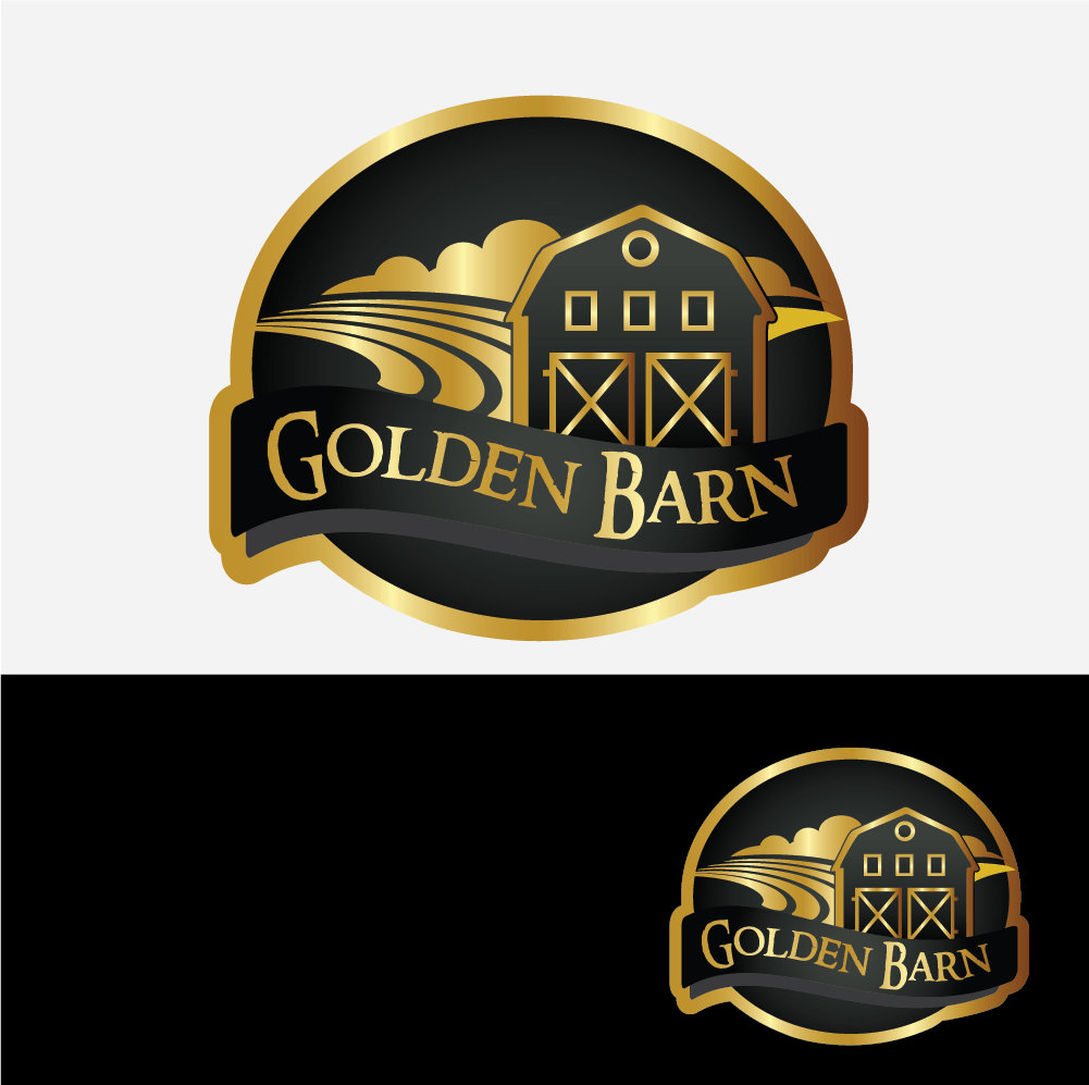 Golden Paint Logo - Elegant, Playful, Paint Logo Design for Golden Barn