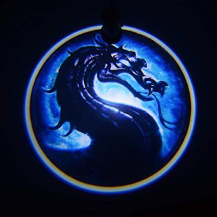 Blue Dragon Logo - SHE'O® 2x Ancient blue Dragon God Mortal Kombat Car Door