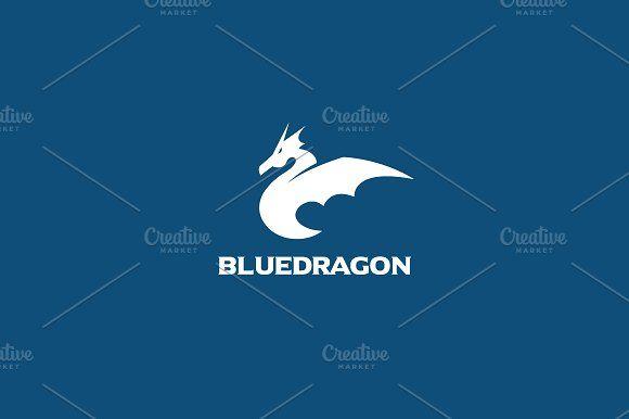 Chinese Blue Dragon Logo - Blue Dragon Logo ~ Logo Templates ~ Creative Market