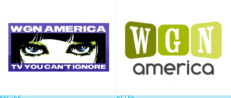 WGN America Logo - Brand New: Creepy Eyes Be Gone